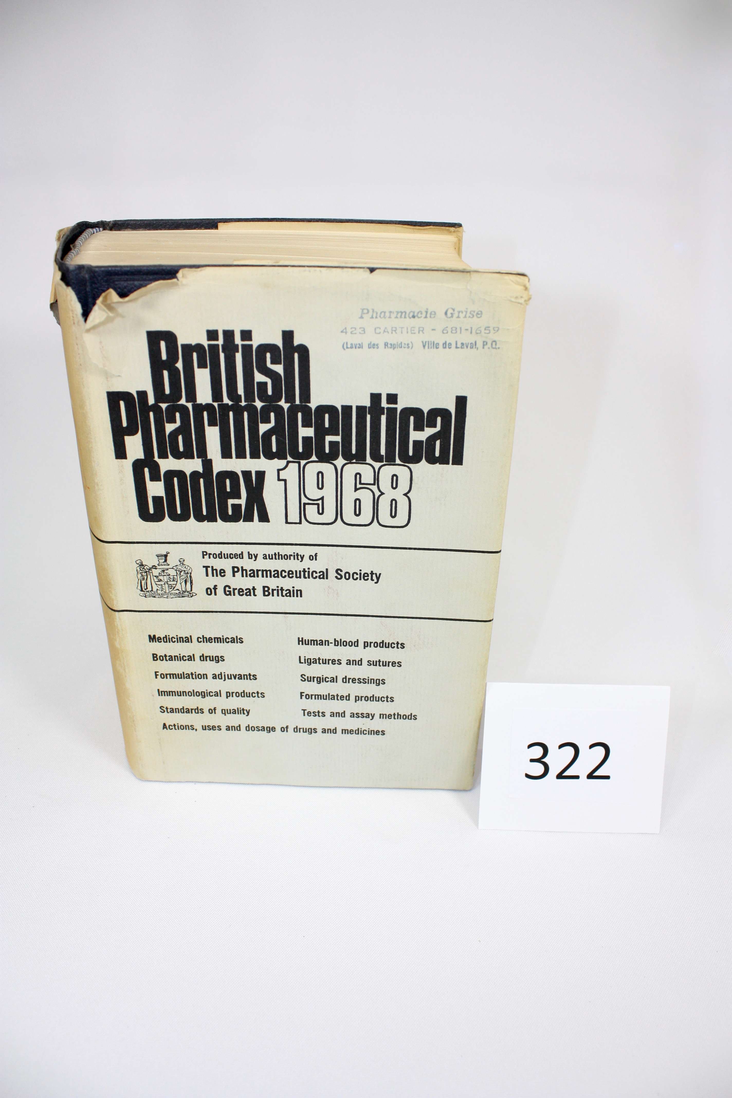 British Pharmaceutical Codex  1968